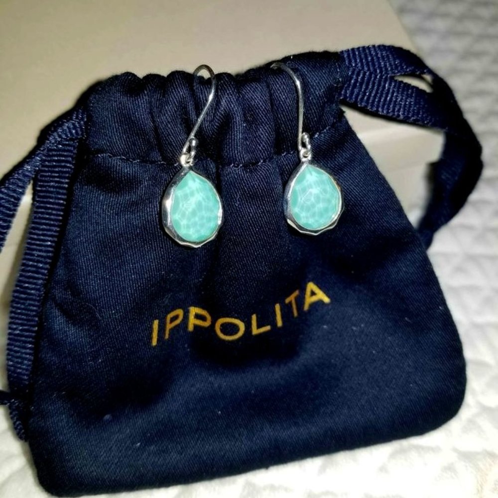 Ippolita earrings: Turquoise with clear quartz